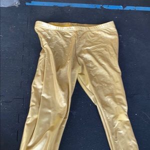 American Apparel High waist Gold leggings